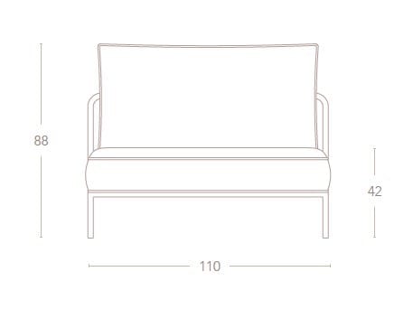 Модульное садовое кресло из стали и ткани S-CAB лоскут ARCH-00083976 - Вид №14