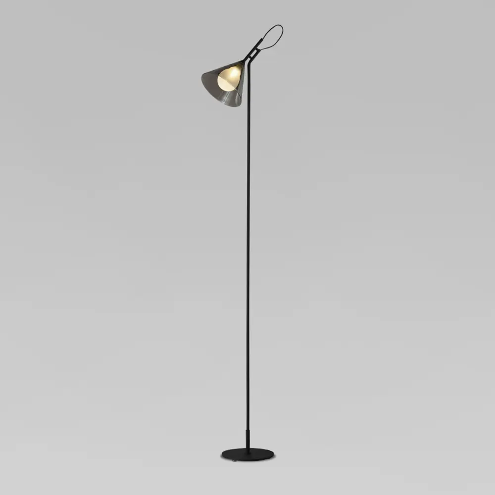 Торшер Eurosvet Enigma — минималистичный черный светильник в стиле лофт 89435507 STLM-1570926