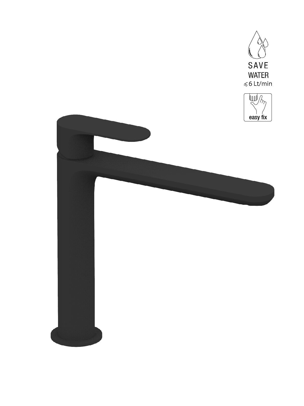 Смеситель для раковины с одним отверстием без слива Rubinetterie Frattini Lea ARCH-00015979 - Вид №12