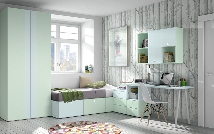 102784 Детская комната с модульной кроватью Ambiente 01 Arasanz Oslo Santreyd