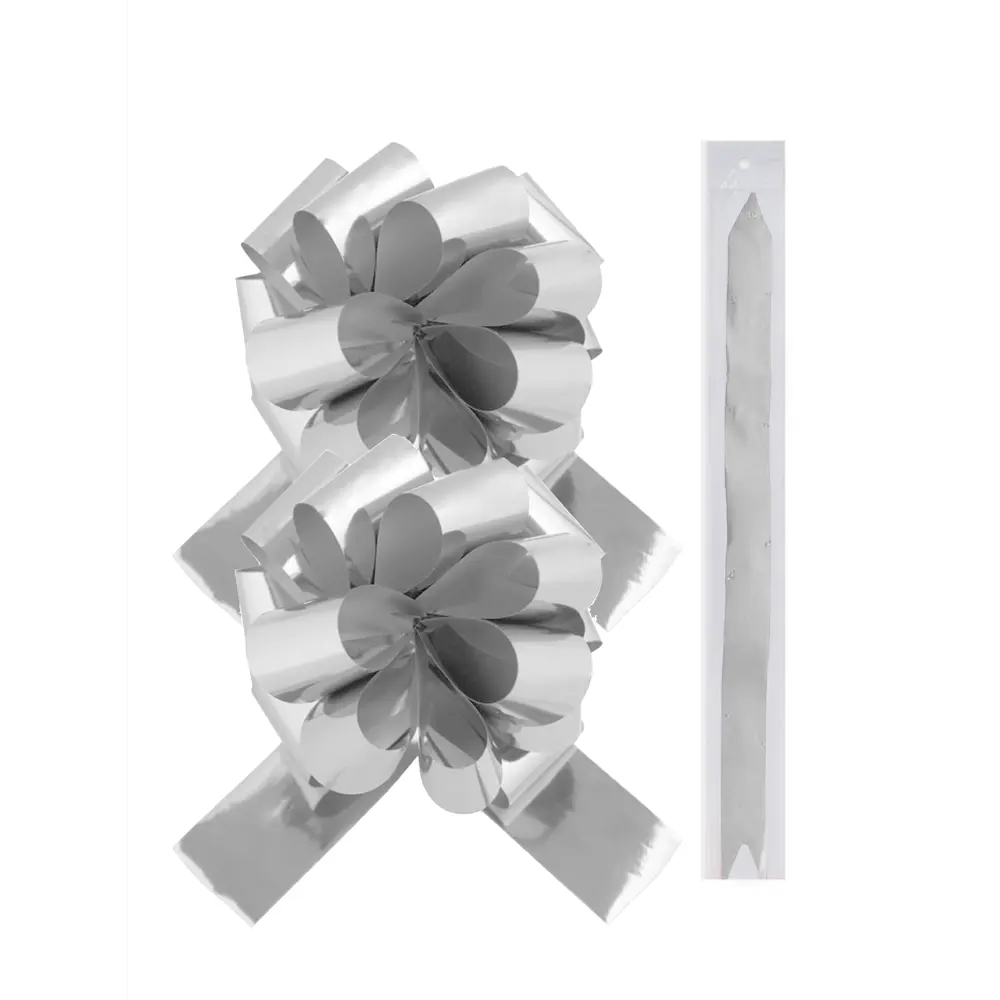 Бант затягивающийся цвет серебро, 2 шт Santreyd STLM-2057799