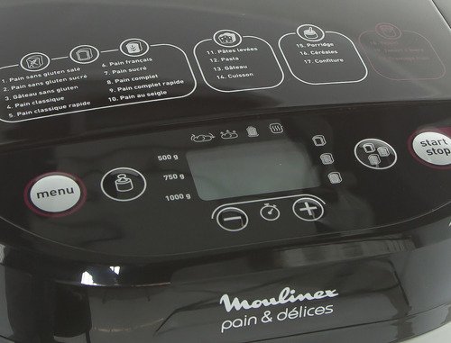 OW240E30 Хлебопечь / 12 прогр., макс.вес выпечки 1000 г, 720 вт, нерж.сталь/черный Moulinex Santreyd  - Вид №1