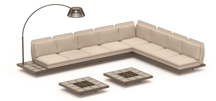 Royal Botania Садовый гарнитур из ткани Mozaix lounge sun-id-1459308 - Вид №1