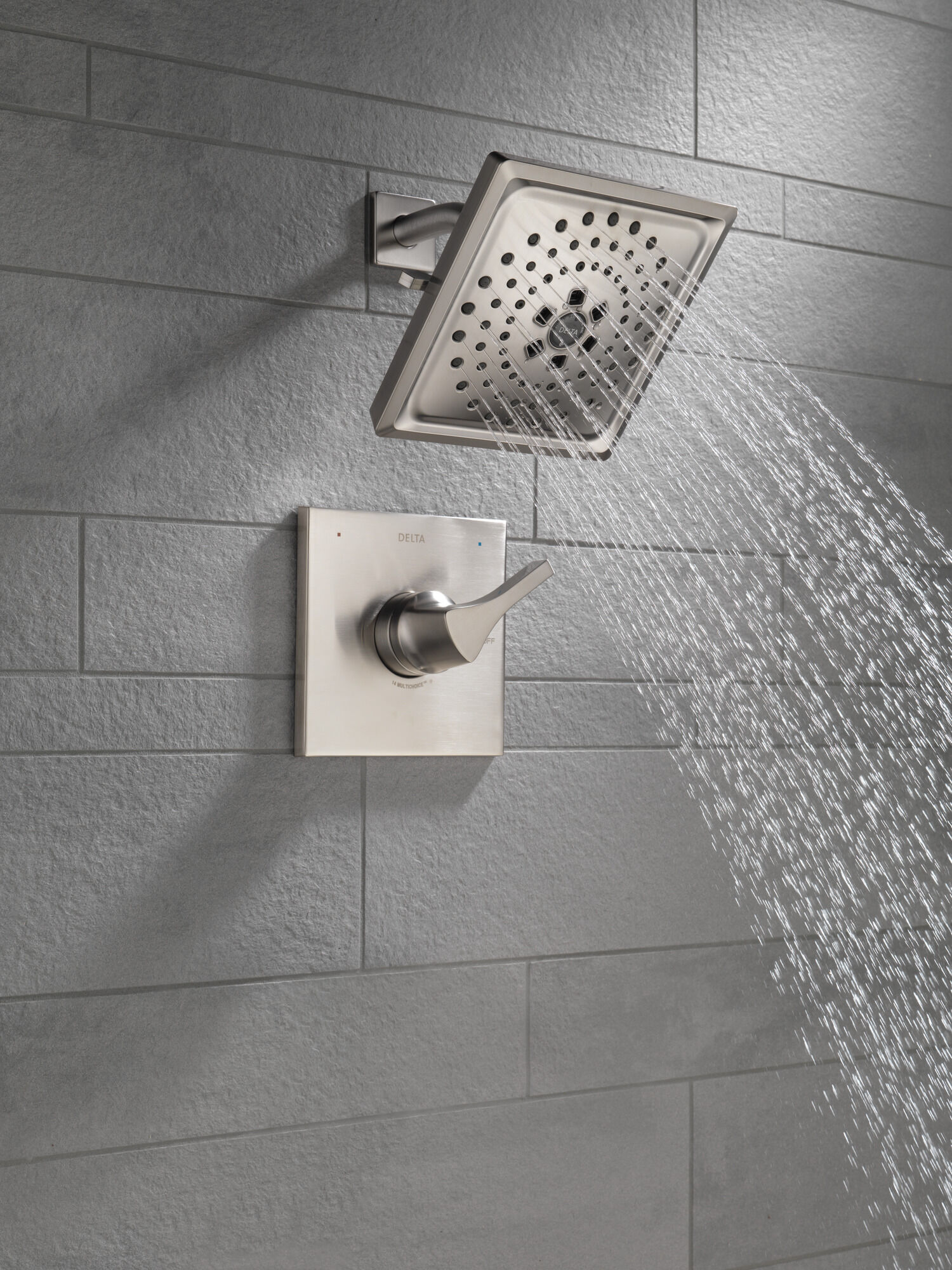 T14274-SS Накладка для душа Monitor® 14 серии H2Okinetic® Delta Faucet Zura Нержавеющая сталь  - Вид №1