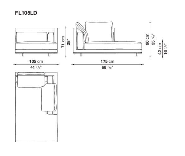 Тканевый диван с полуостровом Maxalto FLORIUS ARCH-00001447 - Вид №3