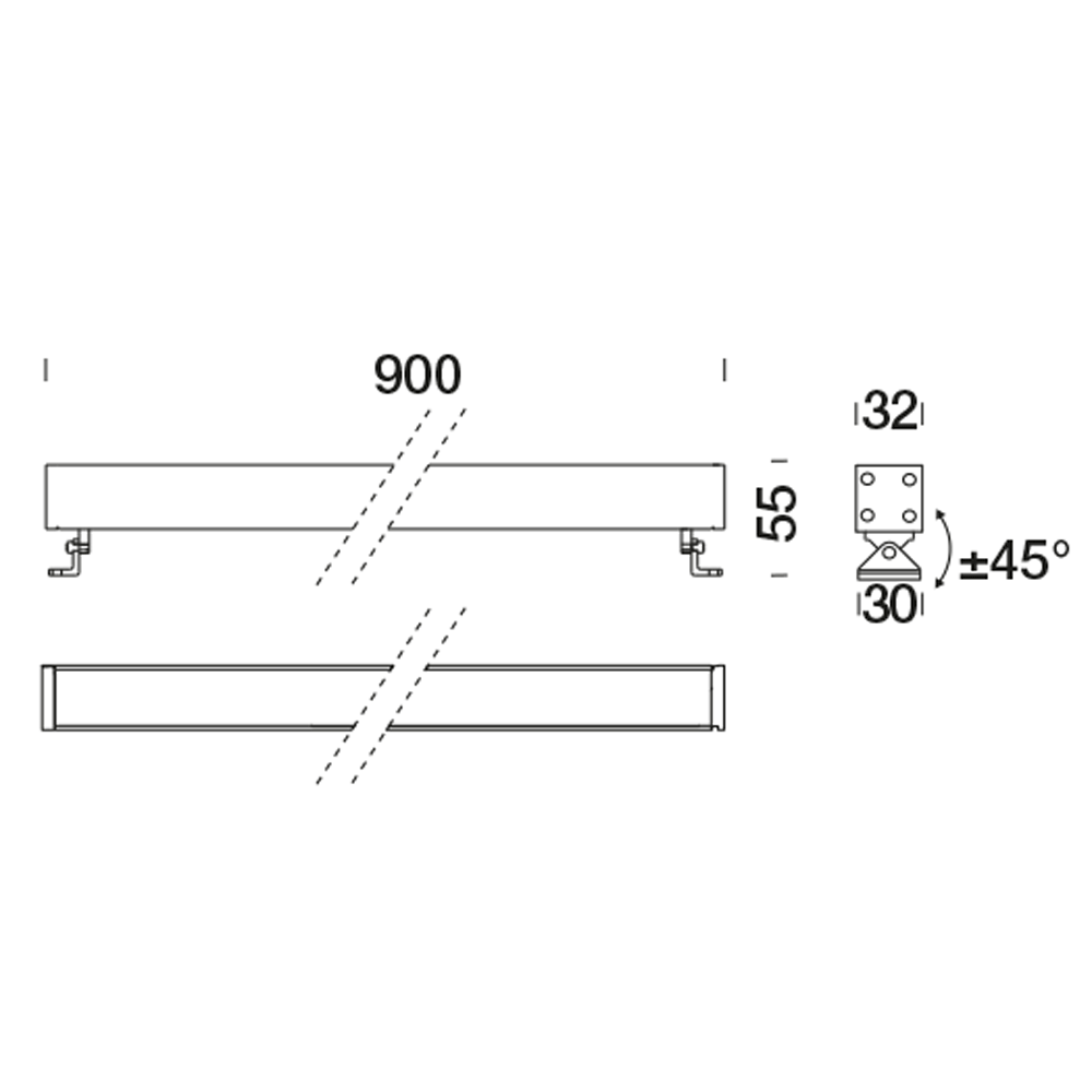 8411711 Подсветка стены Platek MINI CORNICHE Applique  MINI CORNICHE Applique 900 mm - LED 3000K 13°  - Вид №10