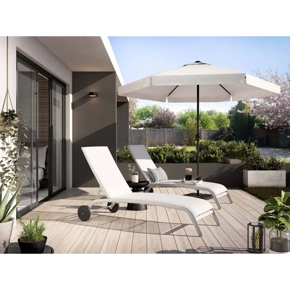 Зонт садовый BEGINIA Avea 300 см белый STLM-2064578 - Вид №10