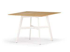 Квадратный садовый стол с тиковым верхом