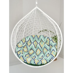 91636435 Подушка для подвесного кресла Everena round green ornament 120x120 см разноцветная STLM-0833037