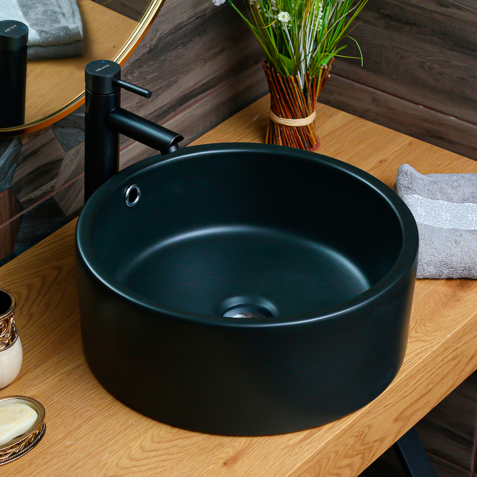 Накладная раковина melana mln-7076bm (черная матовая) 7076BM-805