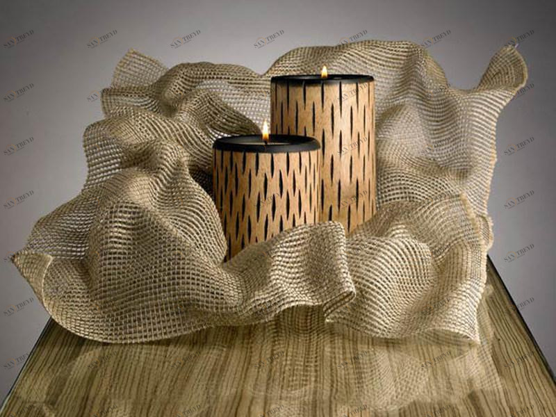 TTM Rossi Сетчатая ткань из металла и джута Metaldesign sun-id-1489489