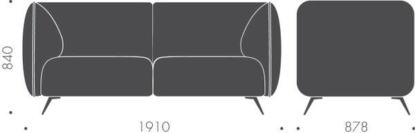 Heavens 2-местный тканевый диван Otto sun-id-1500322 - Вид №6