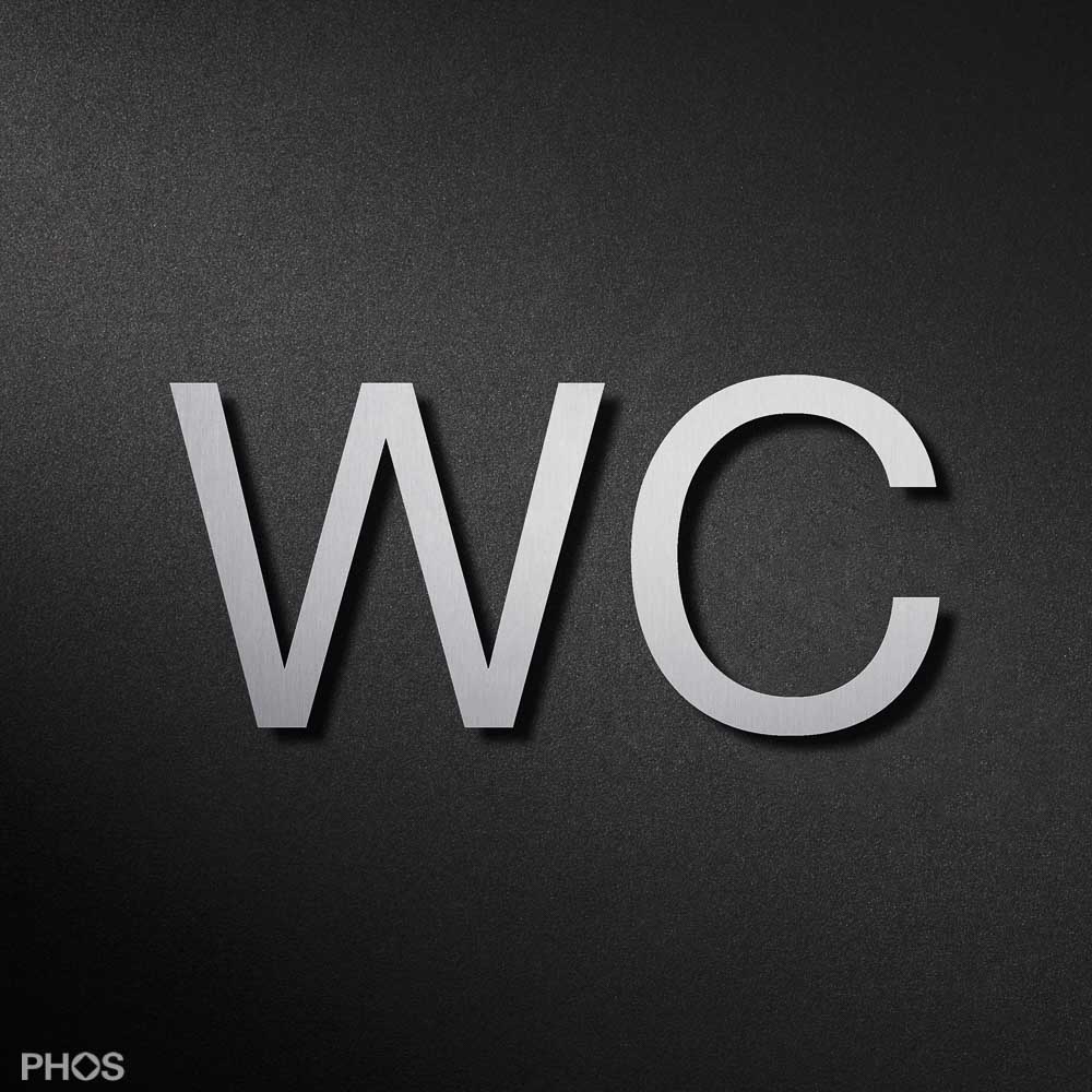 B0101-60 Надпись wc, высота крышки 60 мм PHOS 