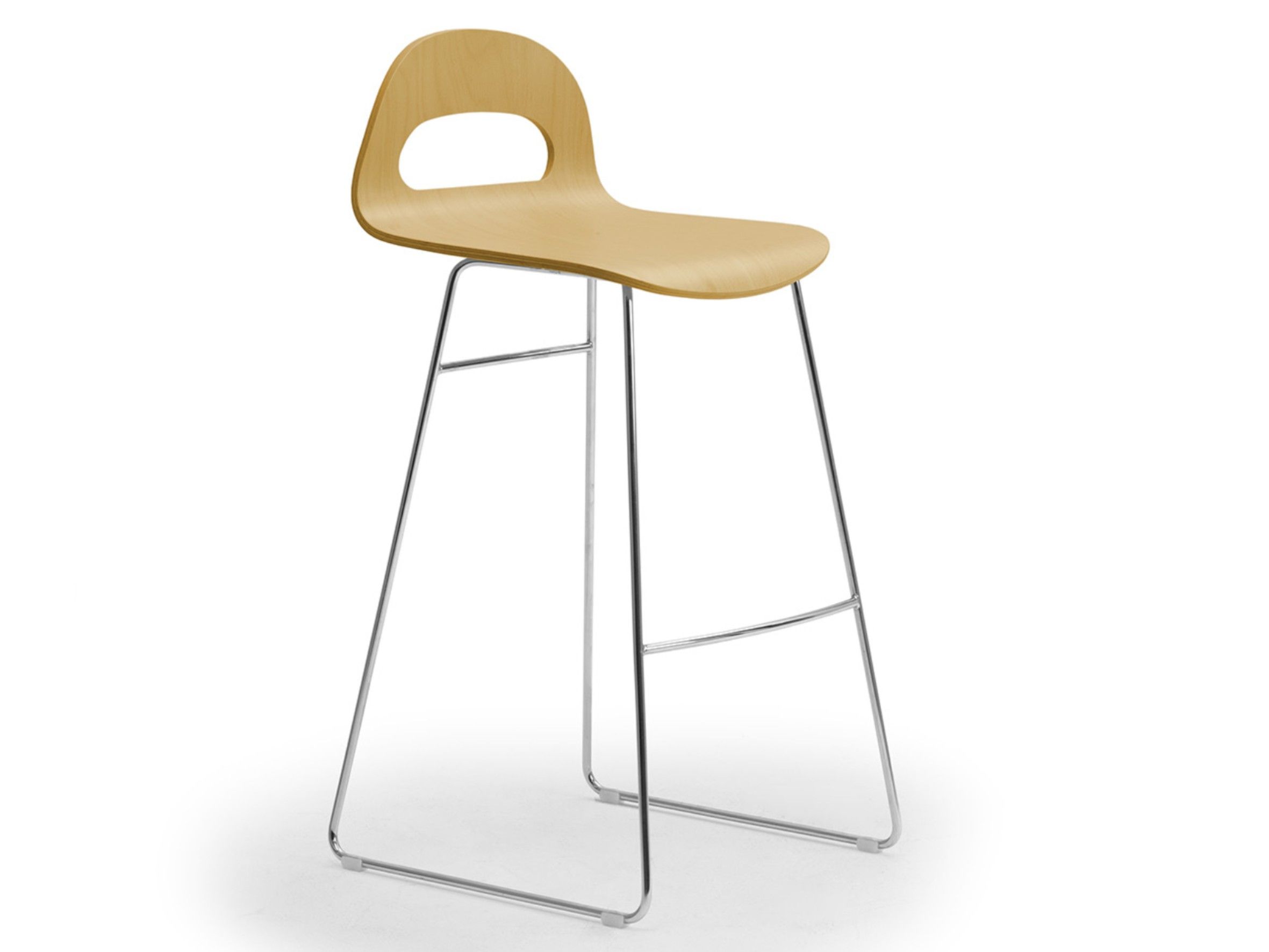 Высокий табурет из многослойной стали и саней Leyform Samba ARCH-00037836