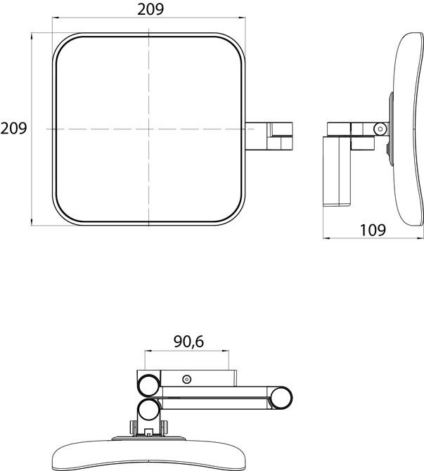 Emco Bad Квадратное настенное увеличительное зеркало Evo sun-id-1454791 - Вид №5