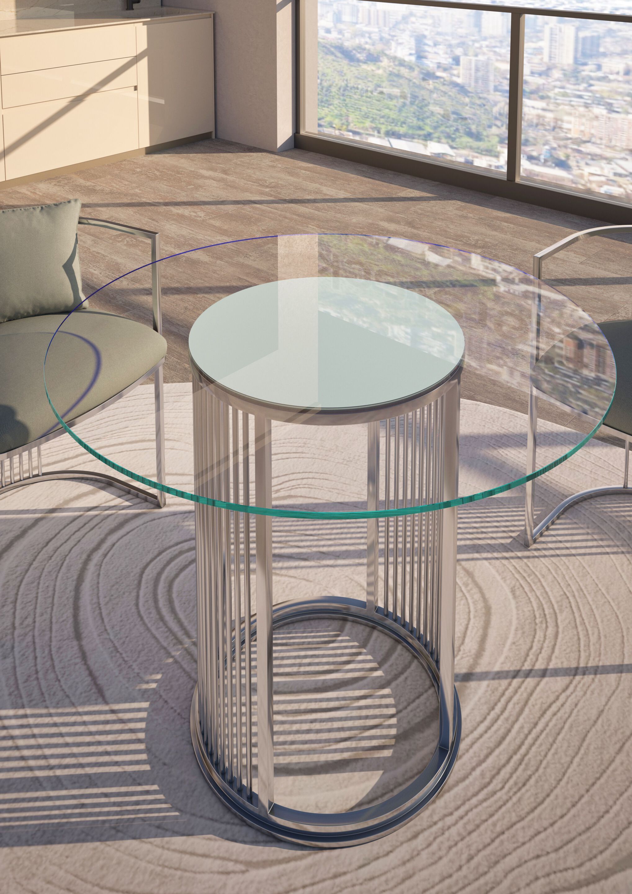 Стальной и стеклянный садовый стол Galbiati Outdoor Alpemare Collection ARCH-00092258 - Вид №2