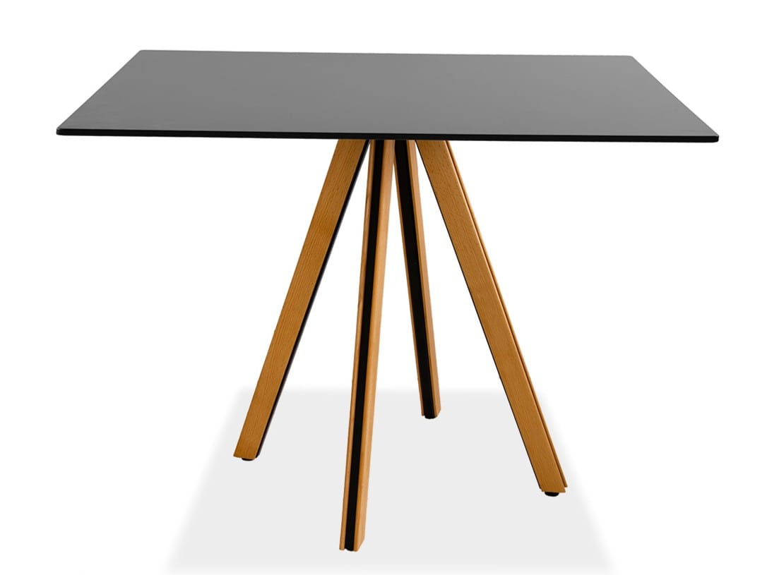 Квадратный стол из железа и дерева Vela Arredamenti Jean ARCH-00030316