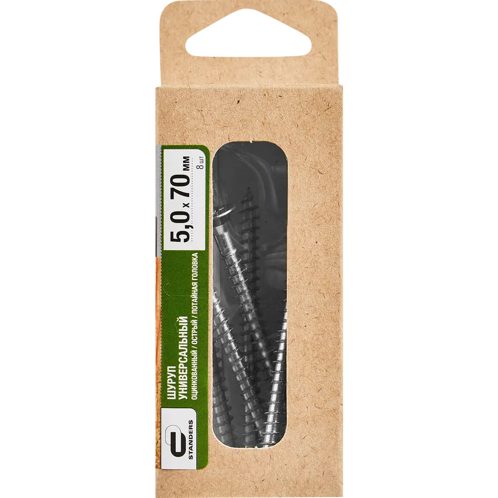 Универсальные саморезы Standers оцинкованные 5x70 мм для надежного крепления 89212927 STLM-1005425 - Вид №3