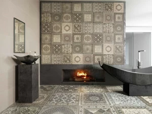 Aparici Белая плитка для стен с эффектом ткани Kilim