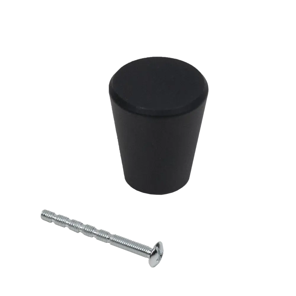 Мебельная ручка-кнопка Bell цвет матовый черный AKS STLM-2082984 - Вид №3