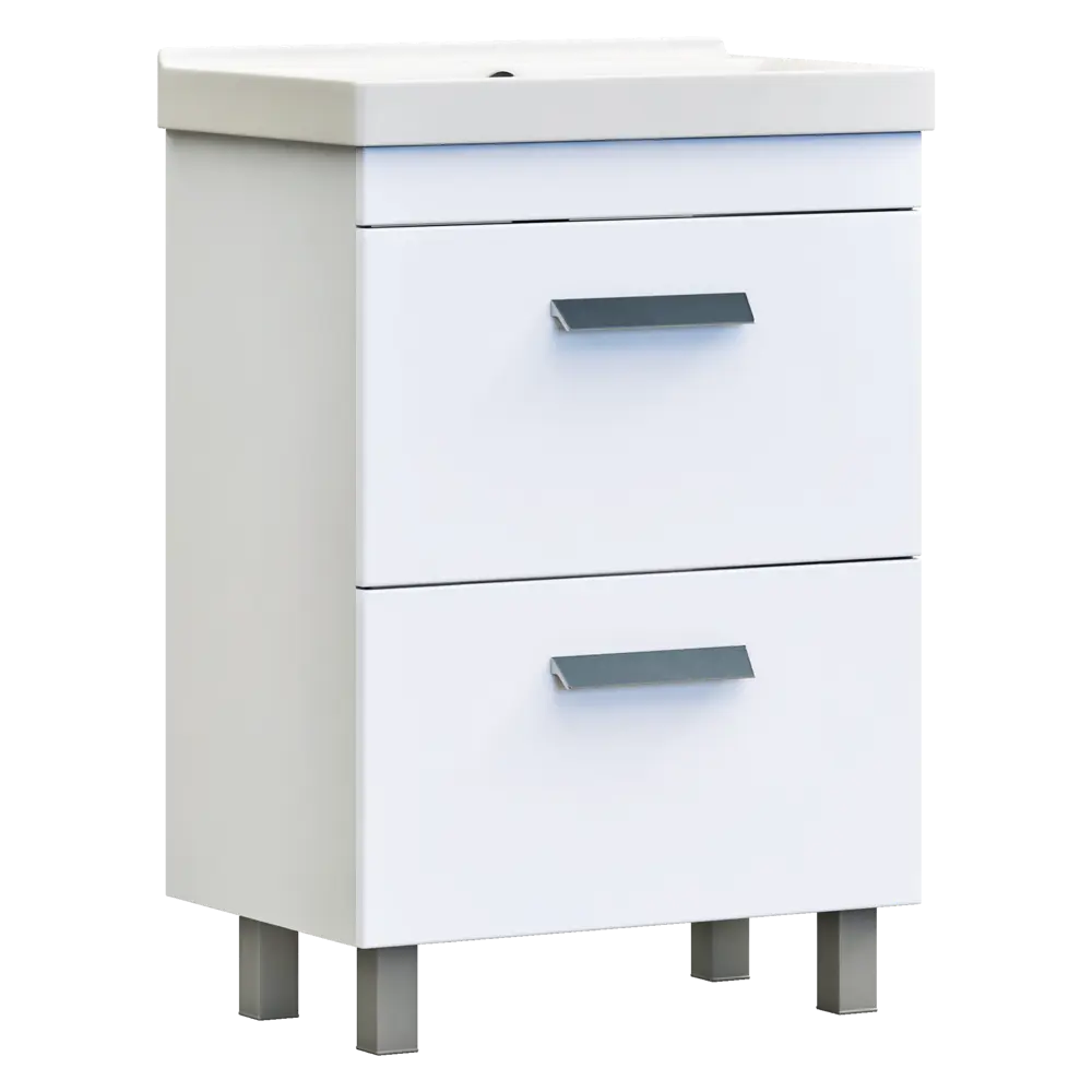 Тумба VIGO Milo для ванной с двумя ящиками, белый глянец 60×80 см 85322135 STLM-0061358 - Вид №5