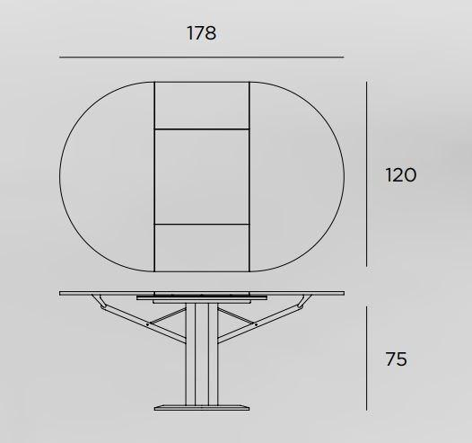 Casamania & Horm Круглый раздвижной стол из мрамора, массива дерева и феникса sun-id-1461277 - Вид №8