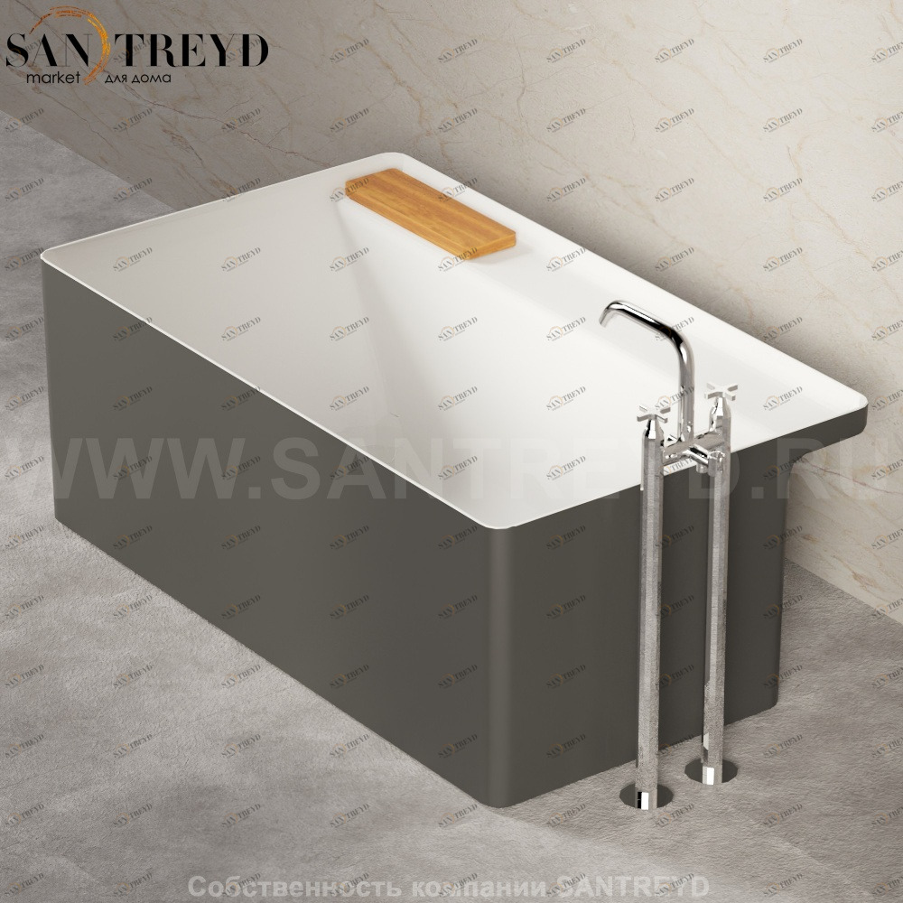 Ванна свободностоящая MARSIGLIA графитовая Agape AVAS1075ZG