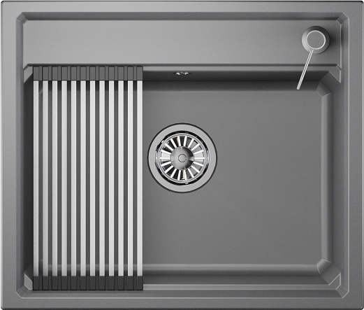 KS-6003, АЛЮМИНИУМ, кухонная мойка, кварц