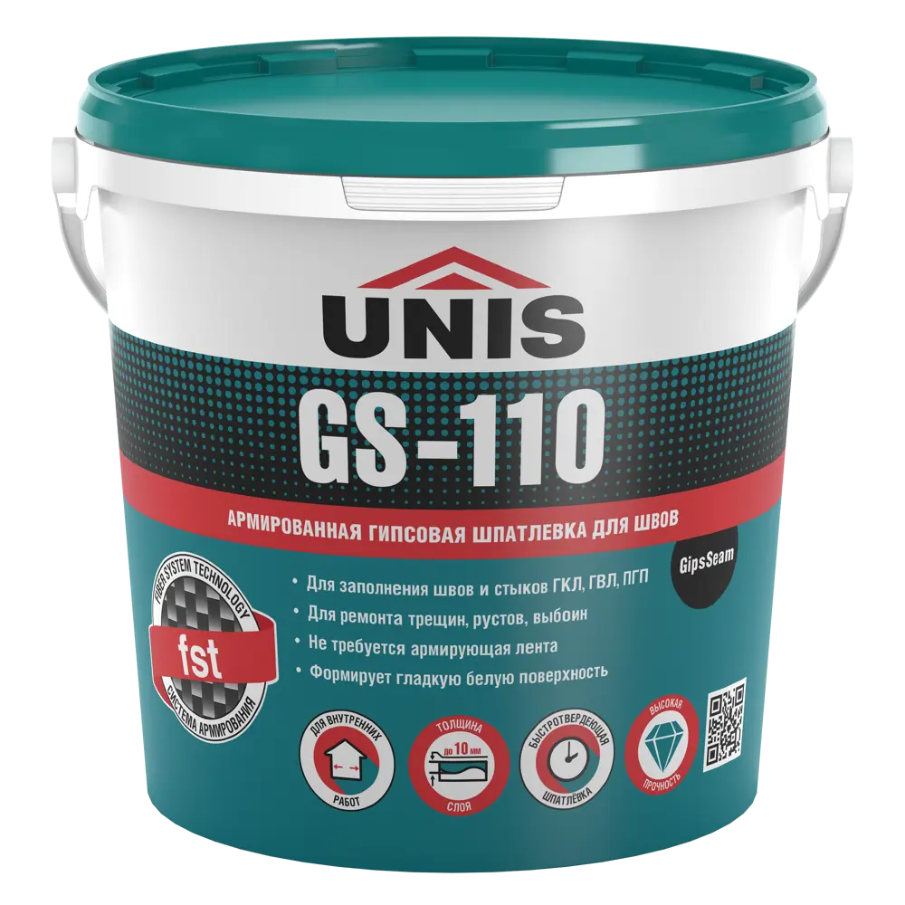 Шпаклёвка гипсовая для заделки швов Unis GipsSeam GS-110 5 кг STLM-2124038