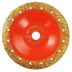 Чашка твердосплавная шлифовальная METALLICA Ultra 180х22,2 мм, #14, закругленная, по дереву. В кор. 9164949