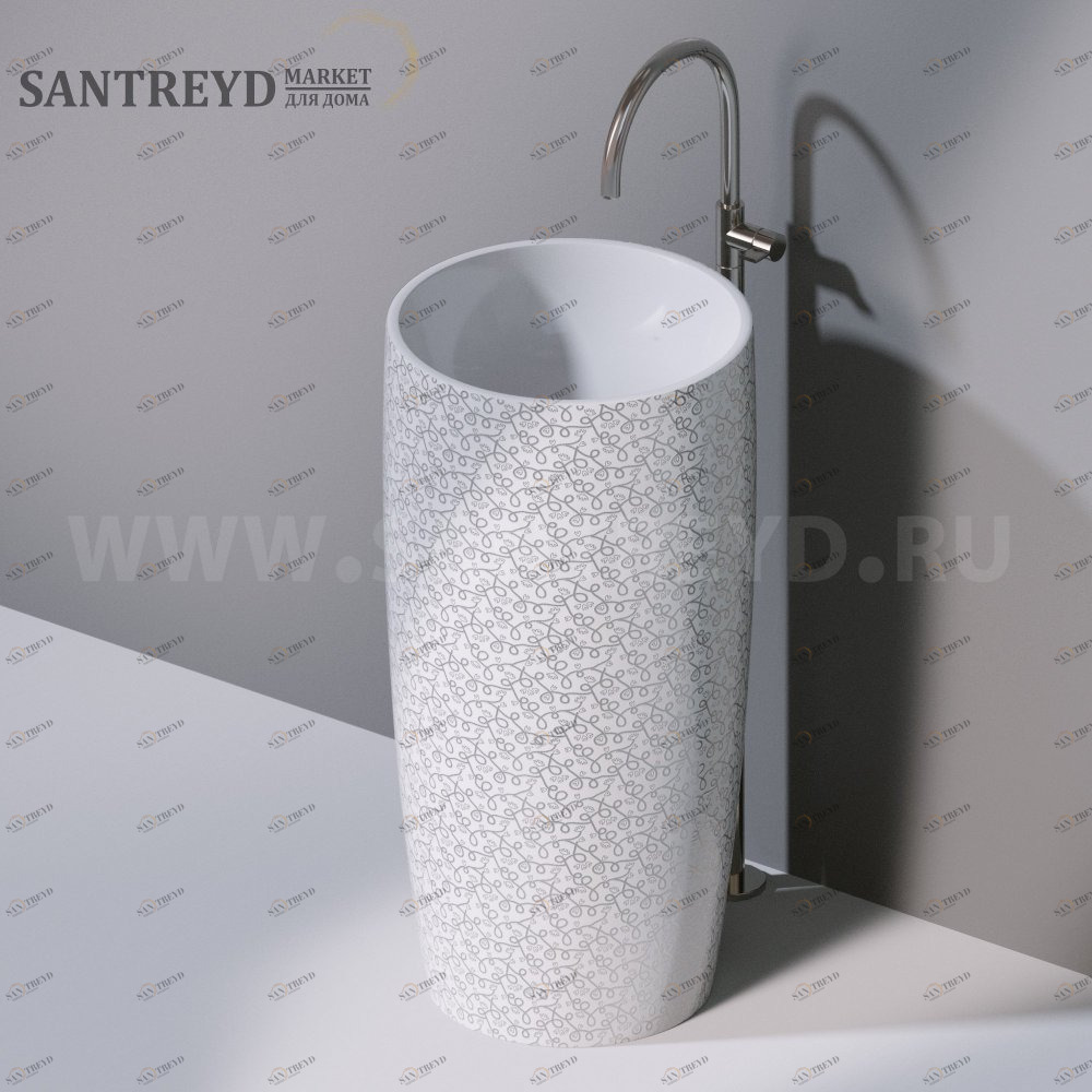 L103T0R0VT.400P Напольная раковина стоящая круглая A. e T. Italia PILLAR AeT ITALIA