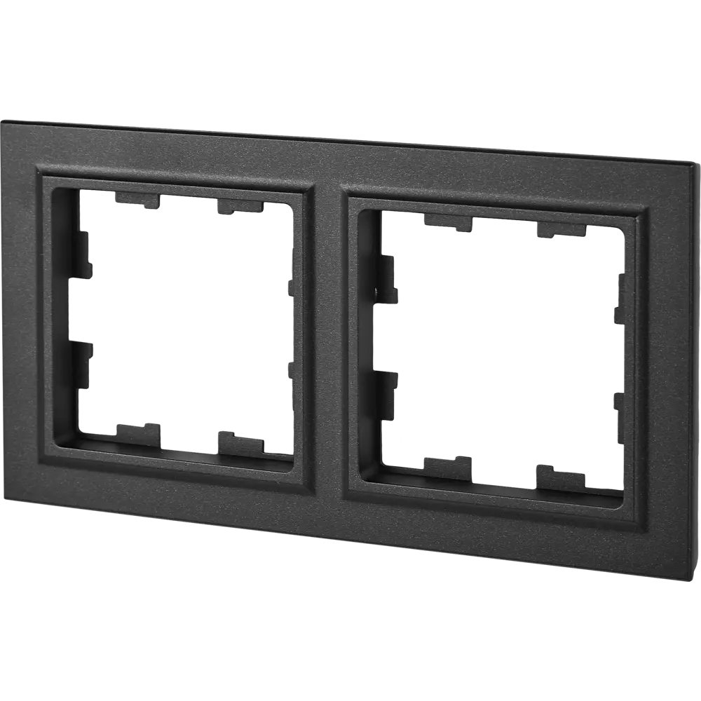 Рамка IEK Brite-2 для розеток и выключателей в черном цвете 87761336 STLM-1363264 - Вид №2