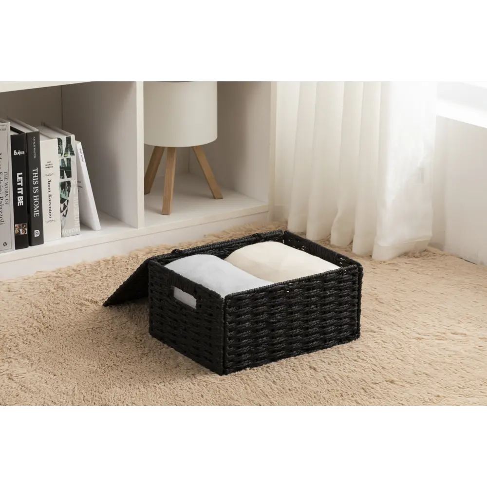 Корз плетен с кр 31X23X15см чер Konsensa STLM-2118198 - Вид №7