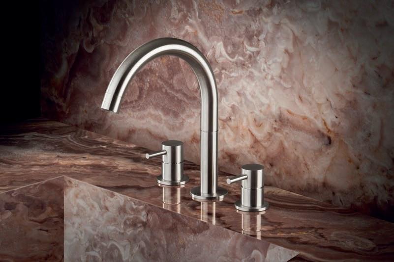 MGS Смеситель для раковины на 3 отверстия из нержавеющей стали Minimal sun-id-1359057 - Вид №2