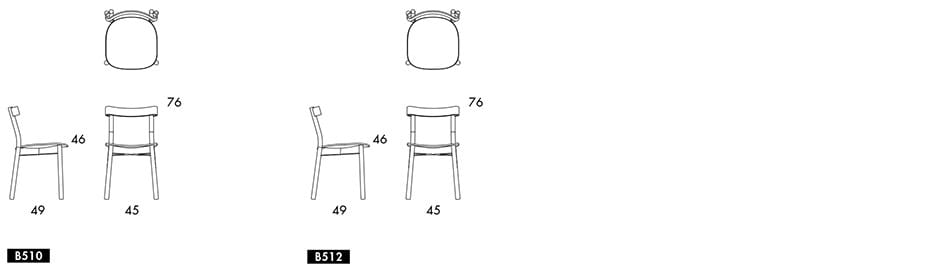 Стул из массива дерева с мягким сиденьем Bla Station натюрморт ARCH-00077540 - Вид №9