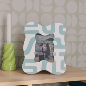 Рамка без паспарту 10x15 см МДФ цвет голубой