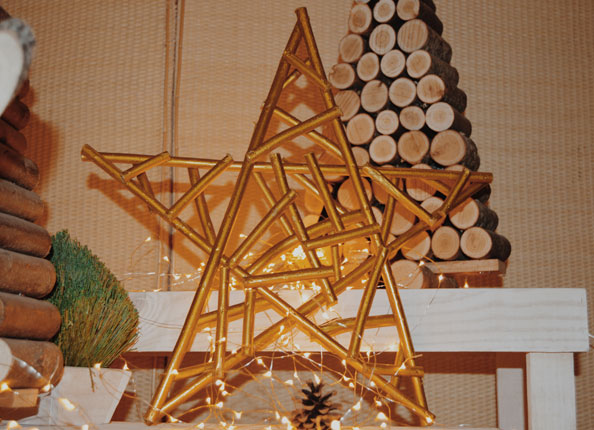 NS162 Звезда из дерева Dekoraniaevents Navidad 