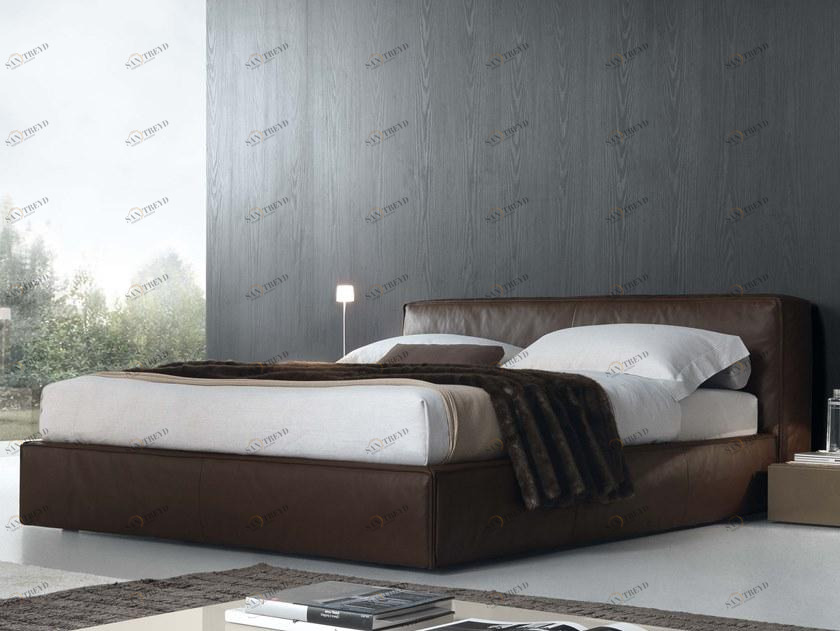 JESSE Кровать для хранения из кожи с обитым изголовьем Mark sun-id-1509402