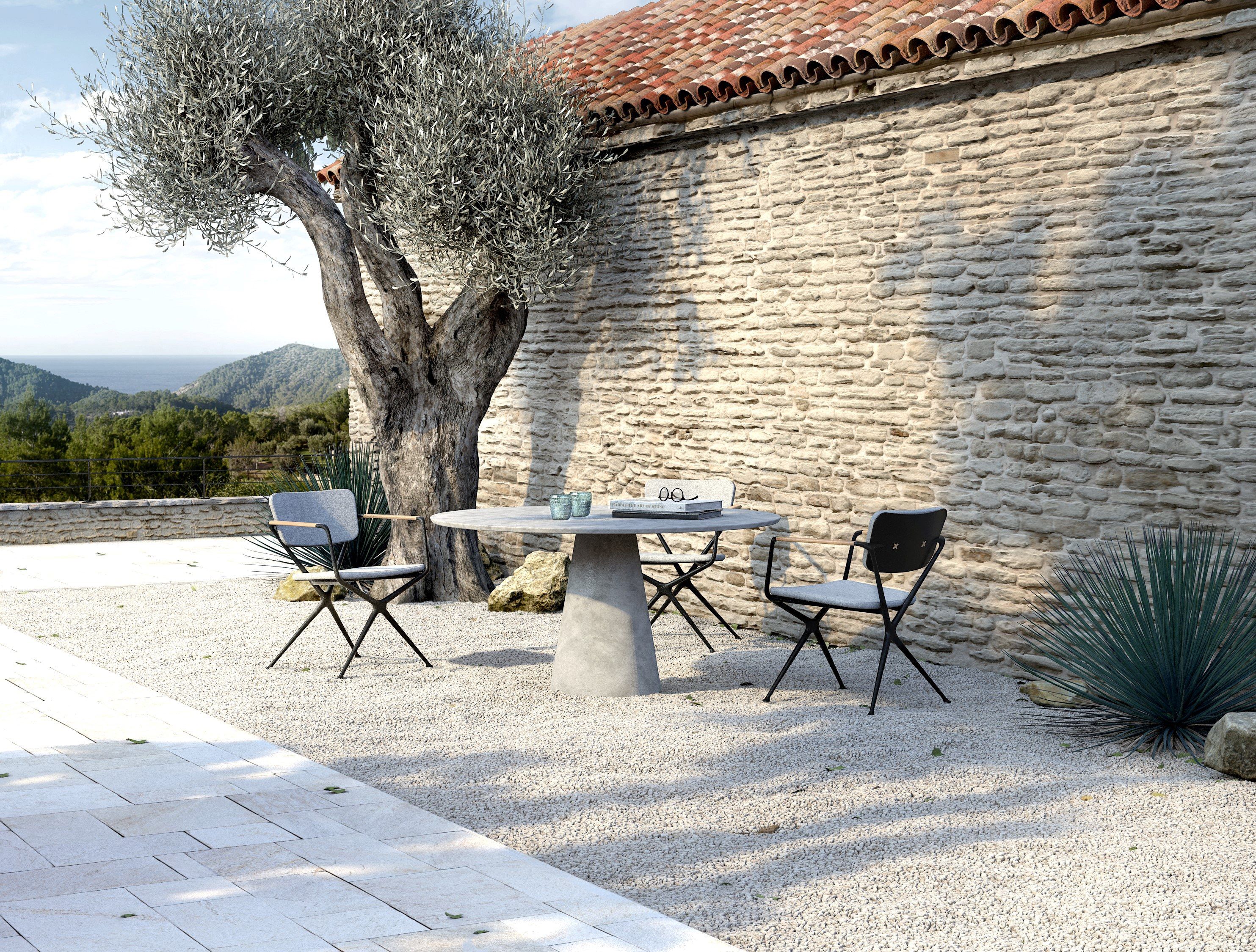 Круглый садовый стол из Ductal® Royal Botania Conix ARCH-00151885 - Вид №3