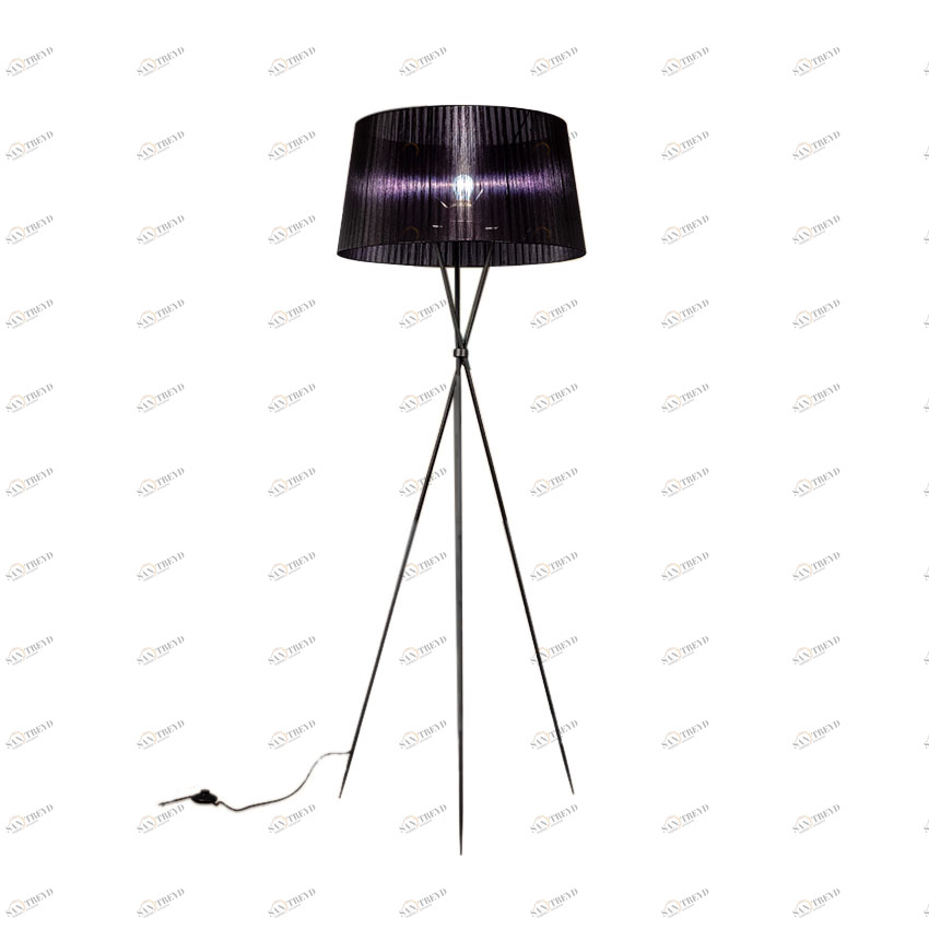 Торшер на треноге с абажуром черный Frezia Light 90016 FREZIA LIGHT  00-3953633 Черный 