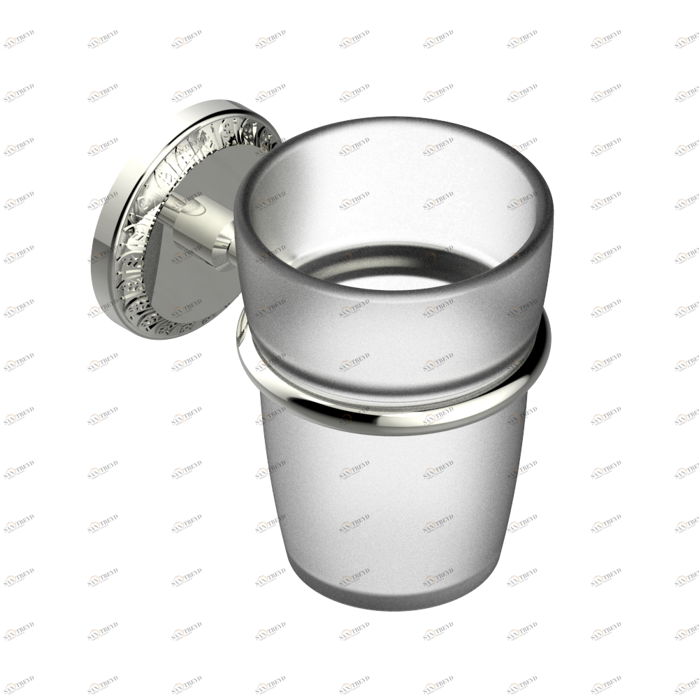 U94-536 Стакан настенный для зубных щёток Thg-paris Malmaison cristal Матовый никель U94-536 CAT.C