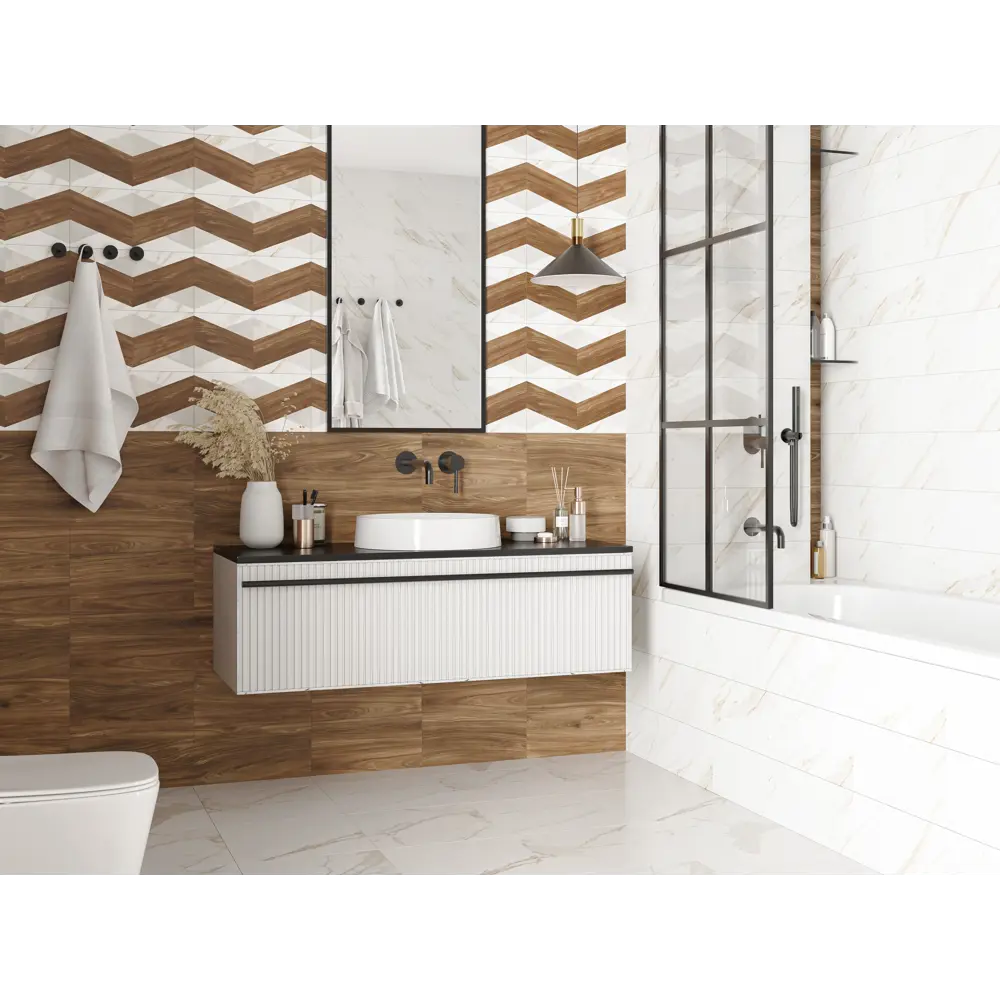 Настенная плитка KREAFORTA Mersey Clctta 20x40 см 1.62 м² матовая цвет бежевый 89413651 STLM-2034415 - Вид №8