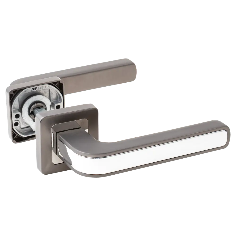 Дверная ручка на розетке Armex H-22106-A без запирания цвет графит/хром STLM-2196069