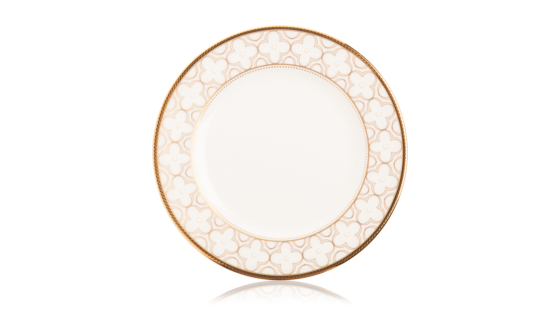 10628676 Noritake Сервиз чайный Noritake Трефолио,золотой кант на 6 персон 21 предмет Фарфор костяной  - Вид №5