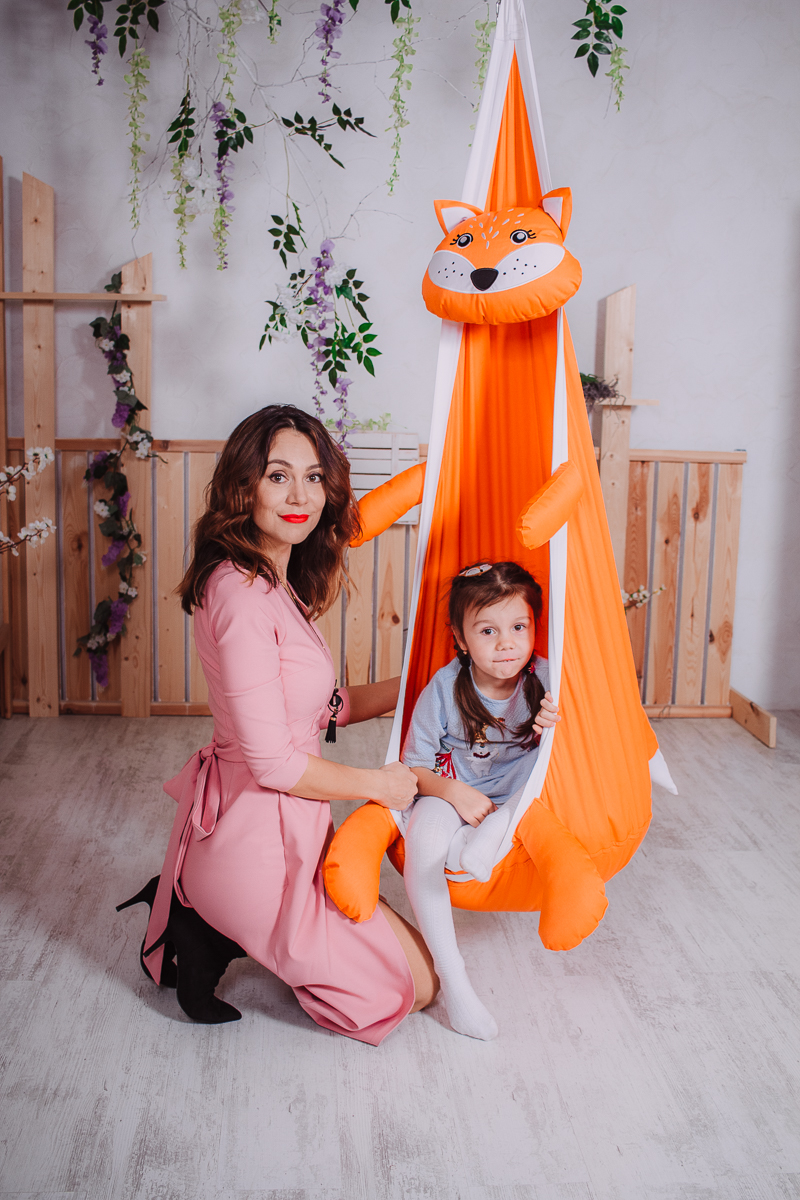 Подвесное кресло-кокон "Лиса" ПОКАЧАЙКА  326704 Оранжевый Santreyd  - Вид №4