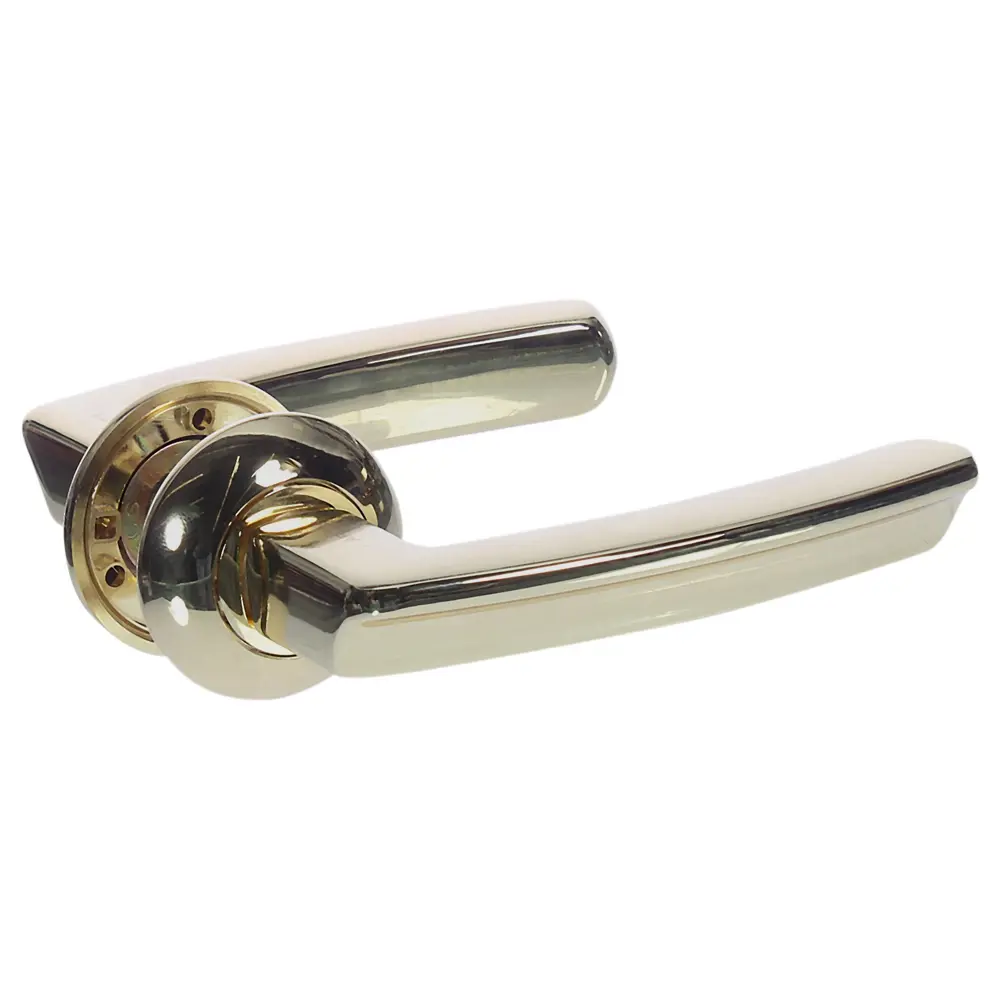 Ручка дверная на розетке Apecs «Premier» H-0593-A-G, алюминий, цвет золото STLM-2145783 - Вид №1