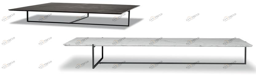 BAXTER Прямоугольный мраморный журнальный столик Icaro sun-id-1367639