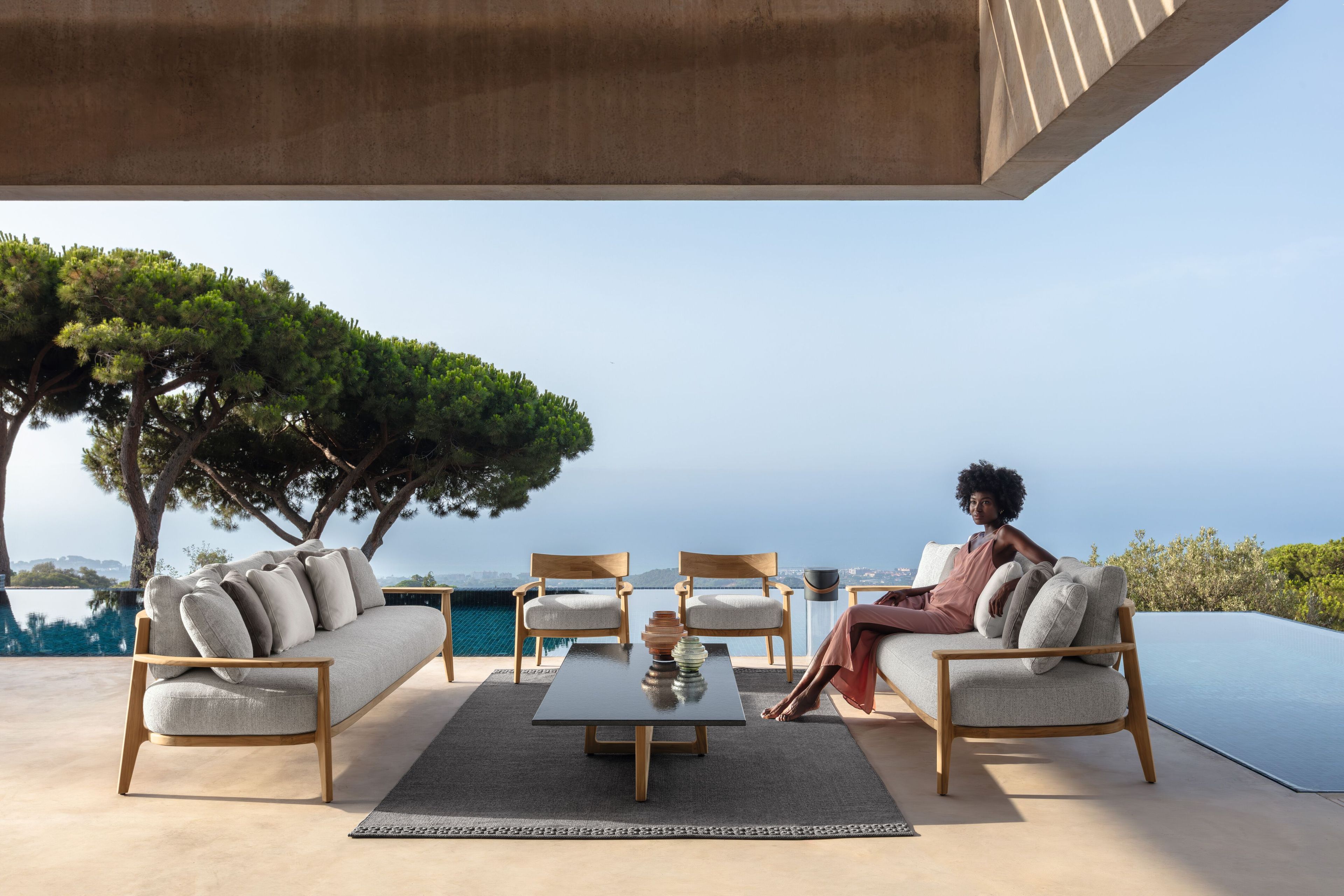 3-местный диван из ткани и тика Talenti Ever ARCH-00114063 - Вид №5