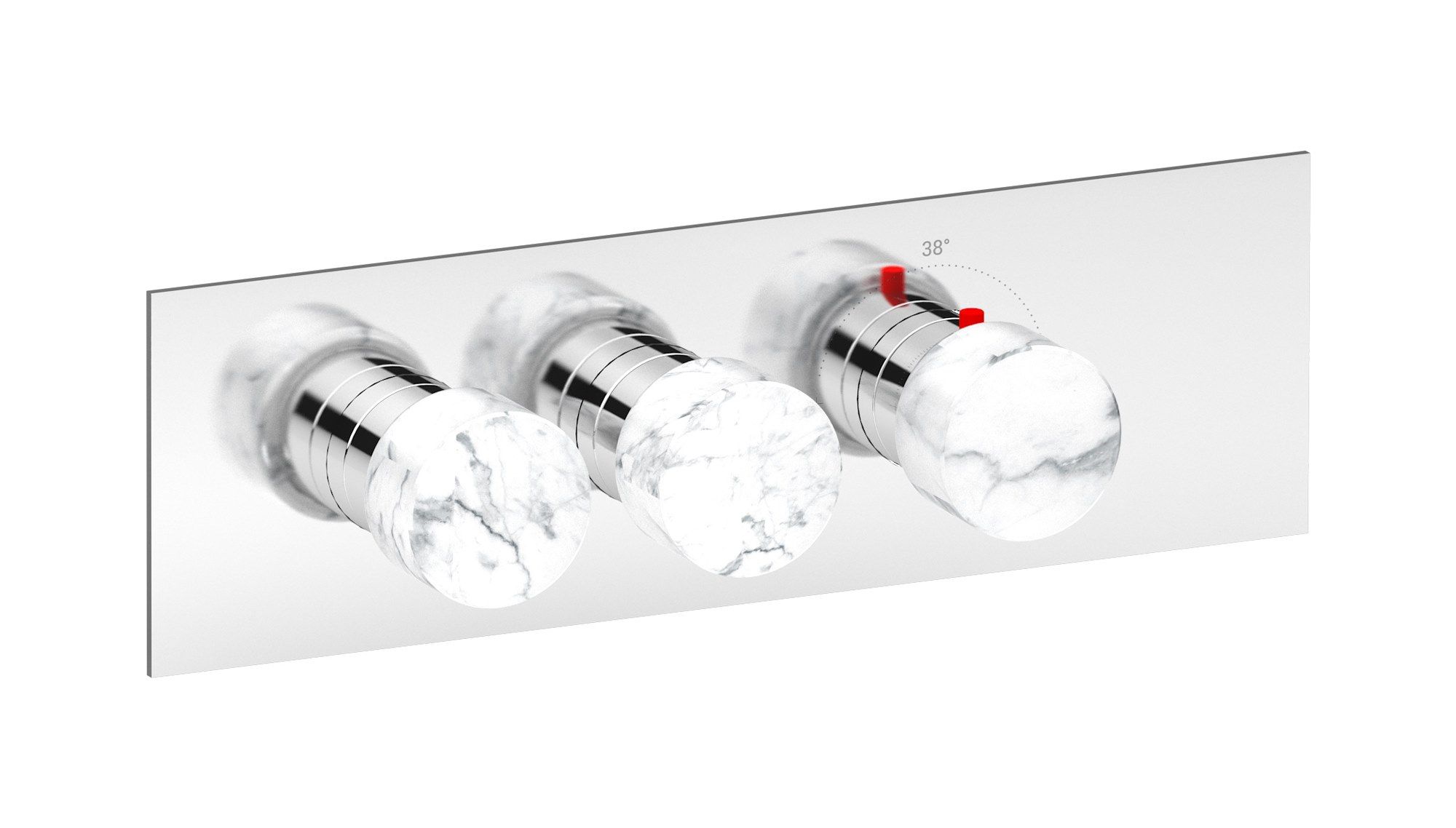 Термостатический смеситель для душа с 3 отверстиями IB Aqua ARCH-00075645 - Вид №1