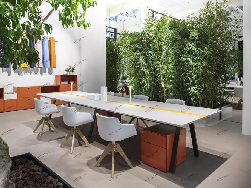 Dieffebi Прямоугольный стол для совещаний с системой управления кабелями sun-id-1363807